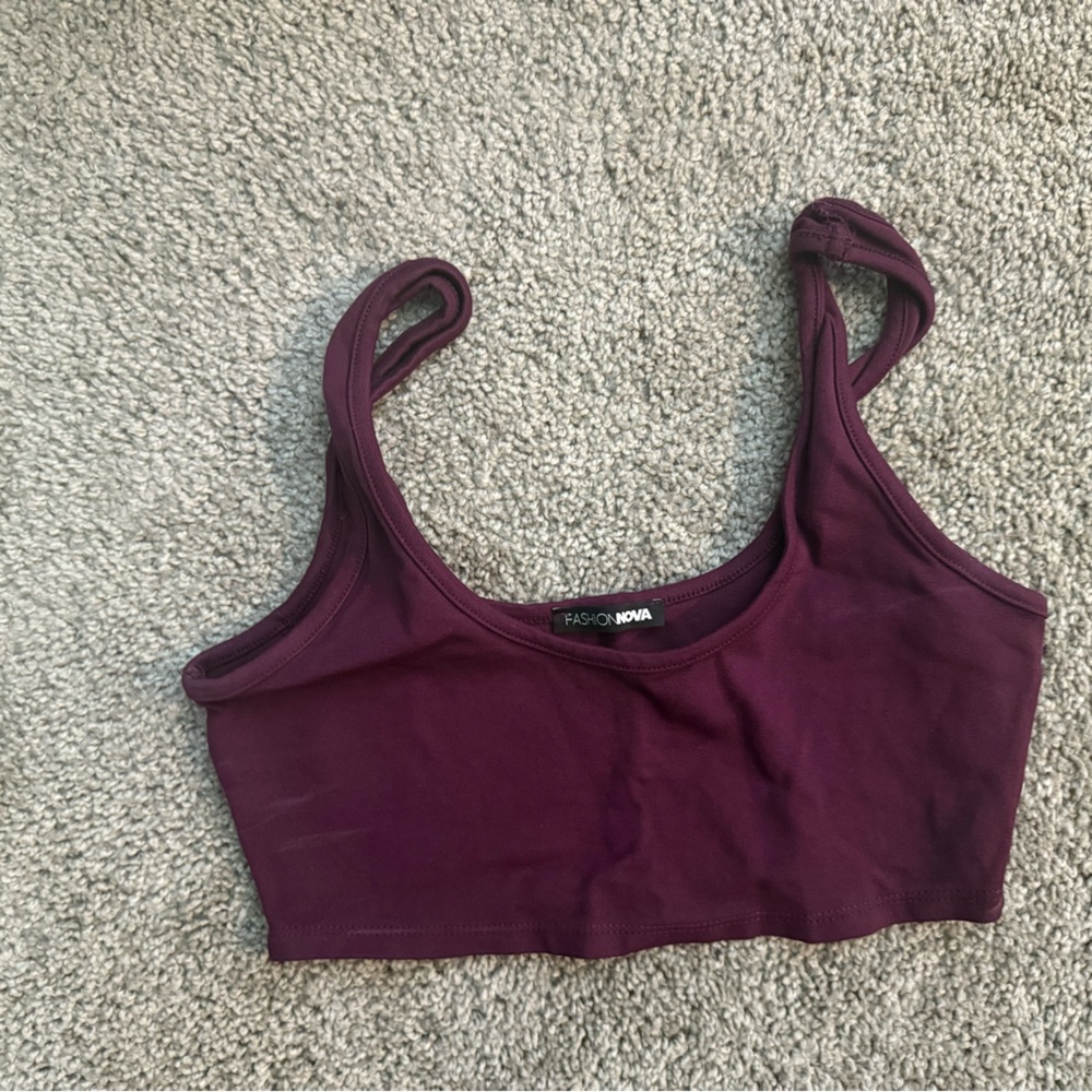 Fashion Nova Deep Purple Crop Top